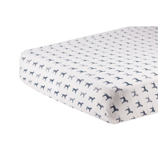 Dalmatian Cotton Muslin Crib Sheet